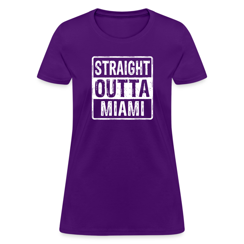 Straight Outta Miami Women's T-Shirt (Florida) - purple