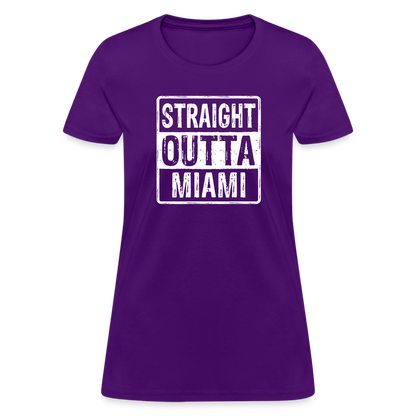 Straight Outta Miami Women's T-Shirt (Florida) - purple