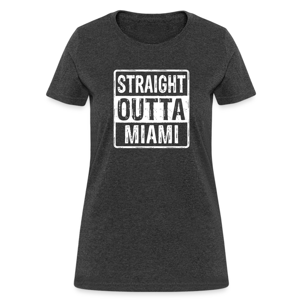 Straight Outta Miami Women's T-Shirt (Florida) - heather black