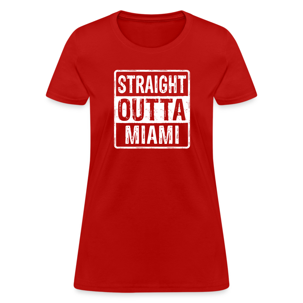 Straight Outta Miami Women's T-Shirt (Florida) - red