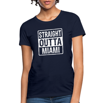 Straight Outta Miami Women's T-Shirt (Florida) - navy