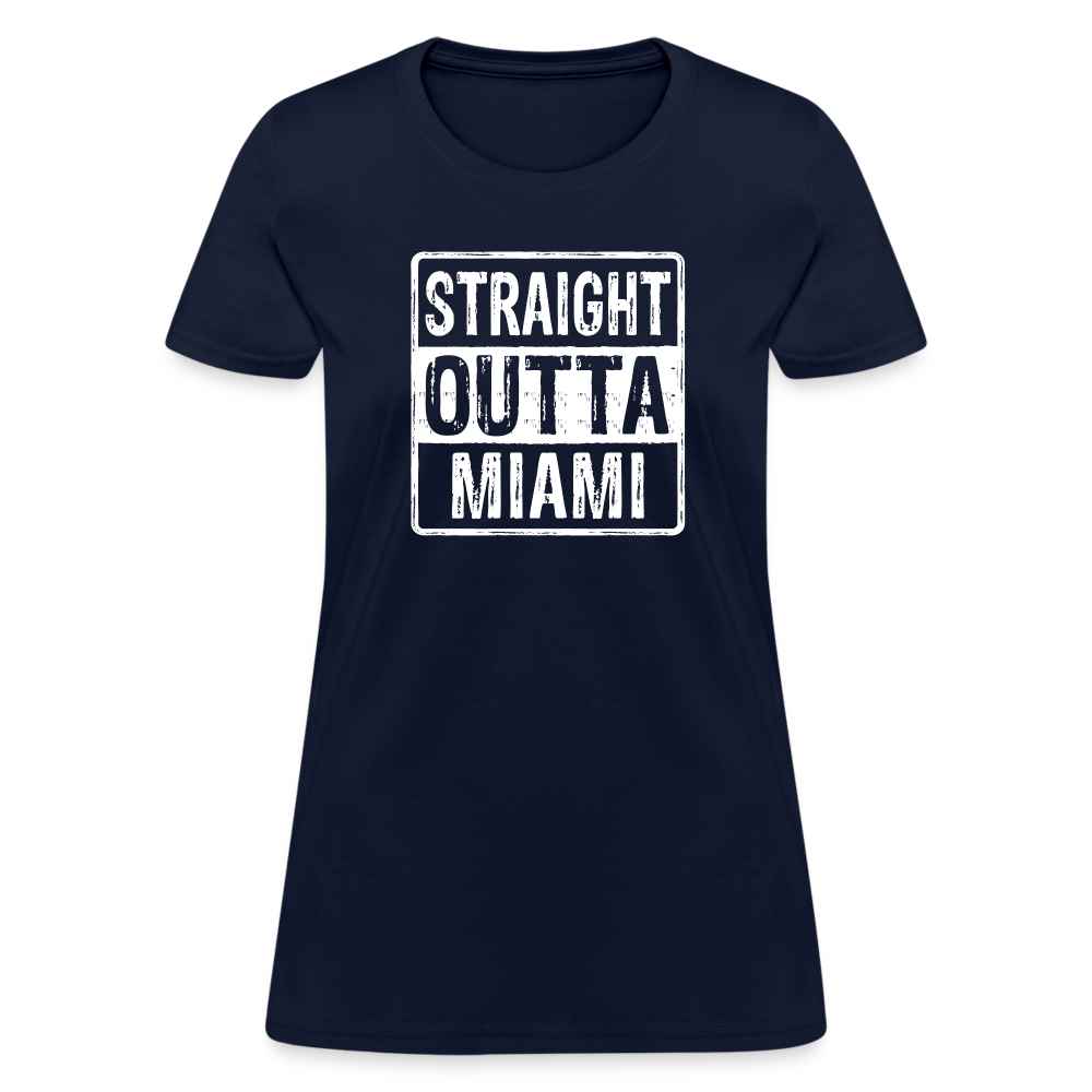 Straight Outta Miami Women's T-Shirt (Florida) - navy