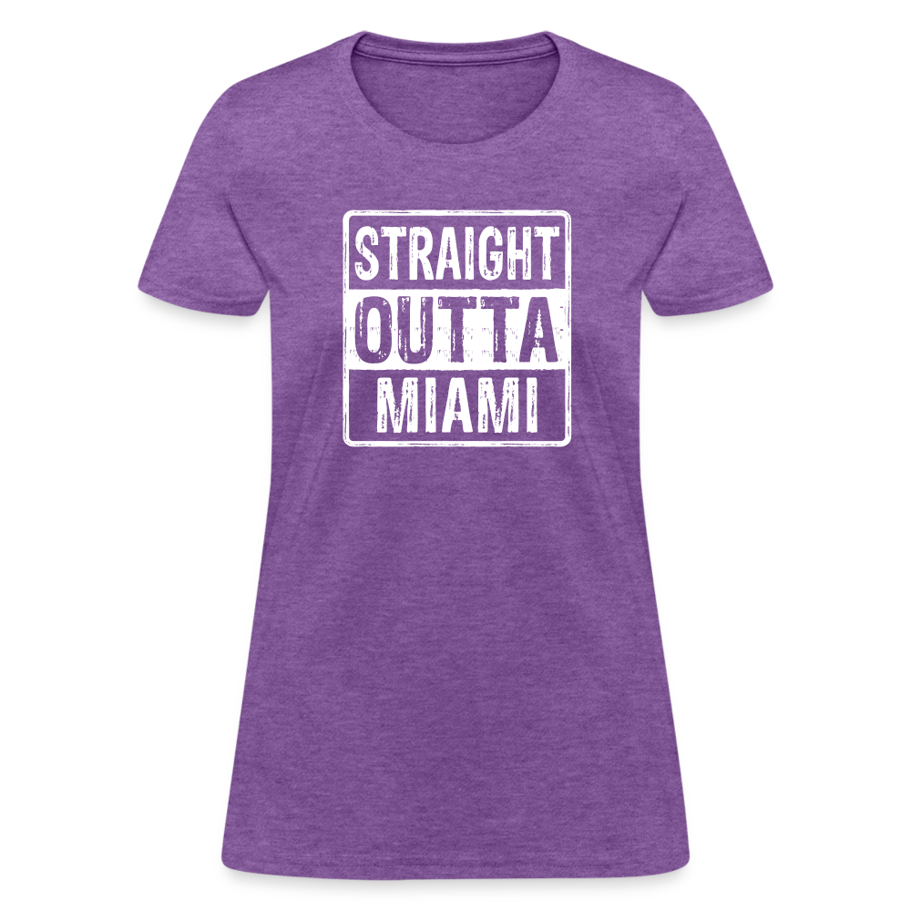 Straight Outta Miami Women's T-Shirt (Florida) - purple heather