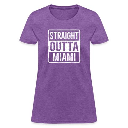 Straight Outta Miami Women's T-Shirt (Florida) - purple heather