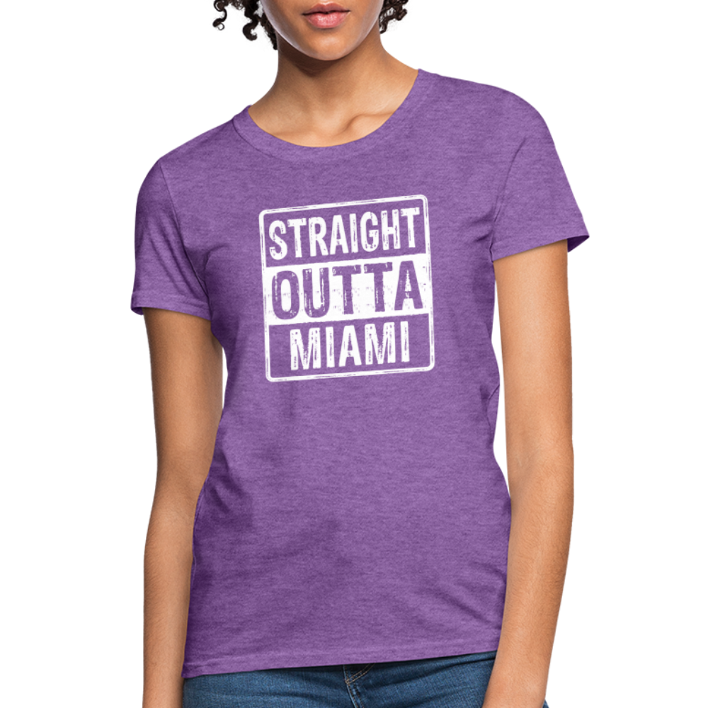 Straight Outta Miami Women's T-Shirt (Florida) - purple heather