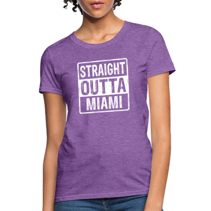 Straight Outta Miami Women's T-Shirt (Florida) - purple heather