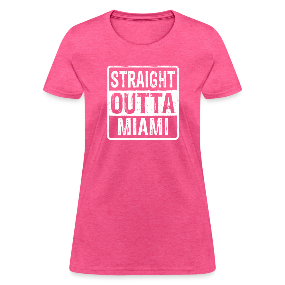 Straight Outta Miami Women's T-Shirt (Florida) - heather pink