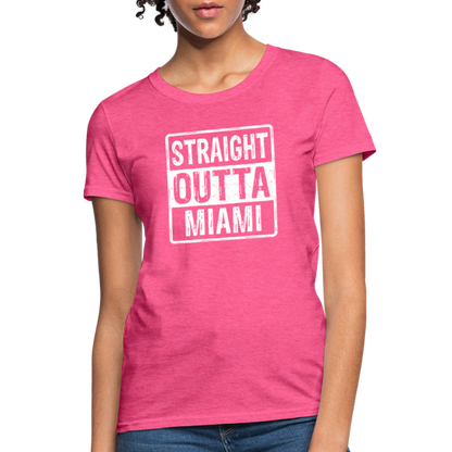 Straight Outta Miami Women's T-Shirt (Florida) - heather pink