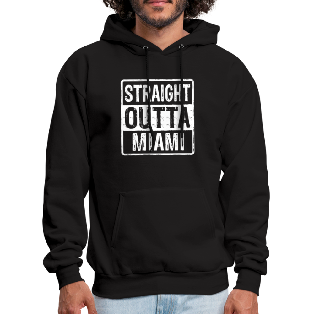 Straight Outta Miami Hoodie (Florida) - black