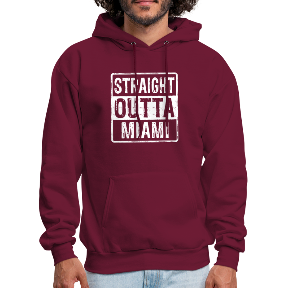 Straight Outta Miami Hoodie (Florida) - burgundy