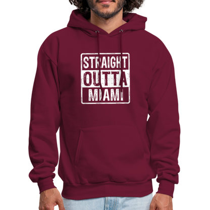 Straight Outta Miami Hoodie (Florida) - burgundy