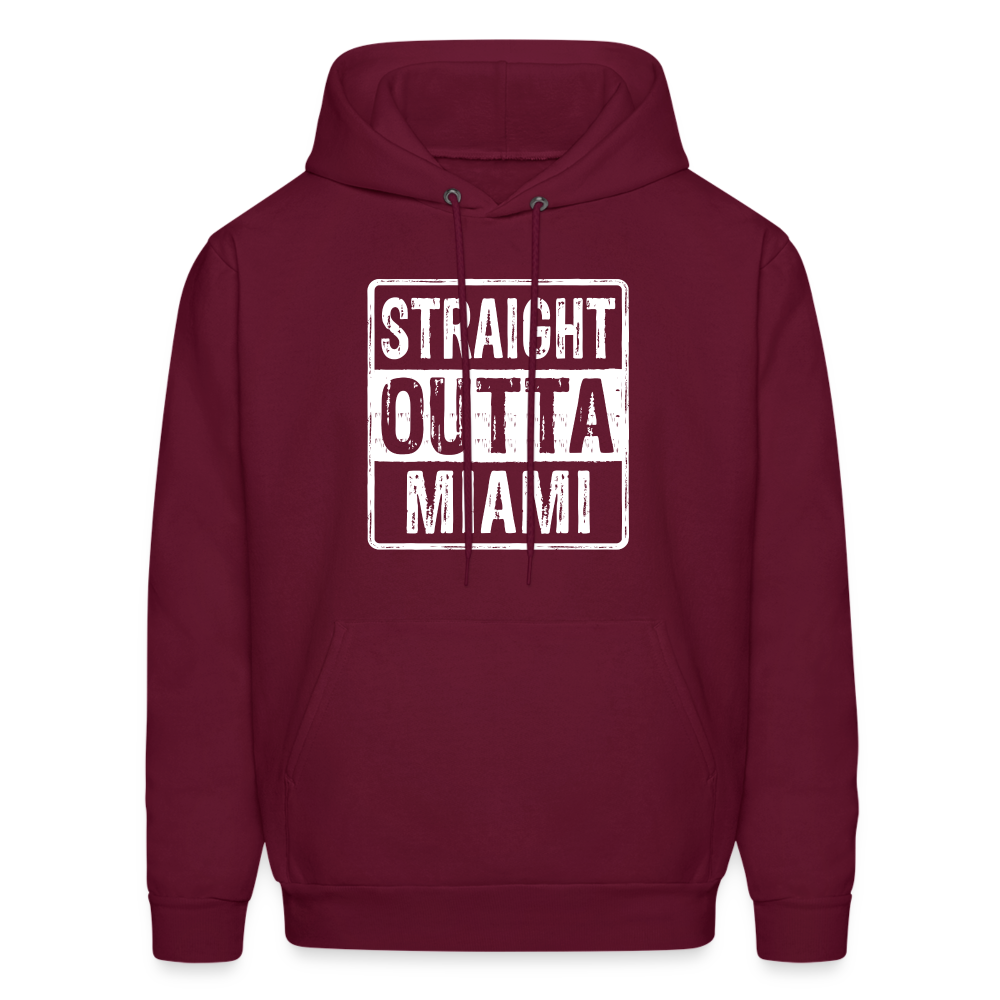 Straight Outta Miami Hoodie (Florida) - burgundy