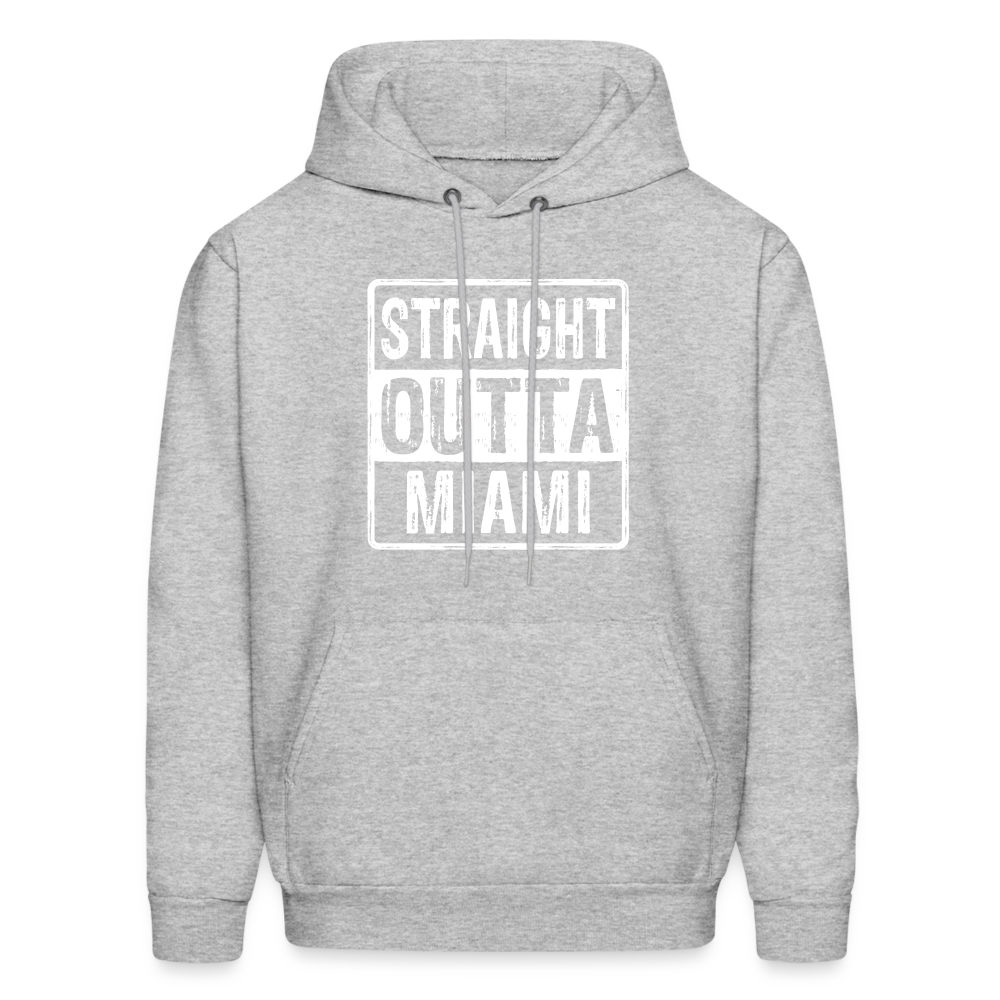 Straight Outta Miami Hoodie (Florida) - heather gray