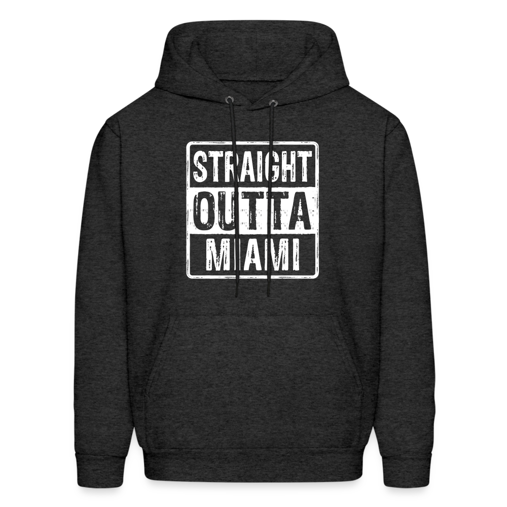 Straight Outta Miami Hoodie (Florida) - charcoal grey