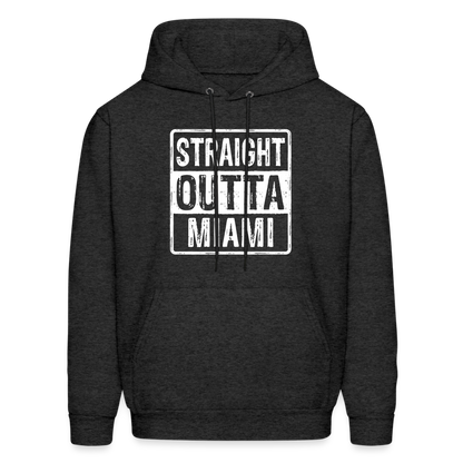 Straight Outta Miami Hoodie (Florida) - charcoal grey