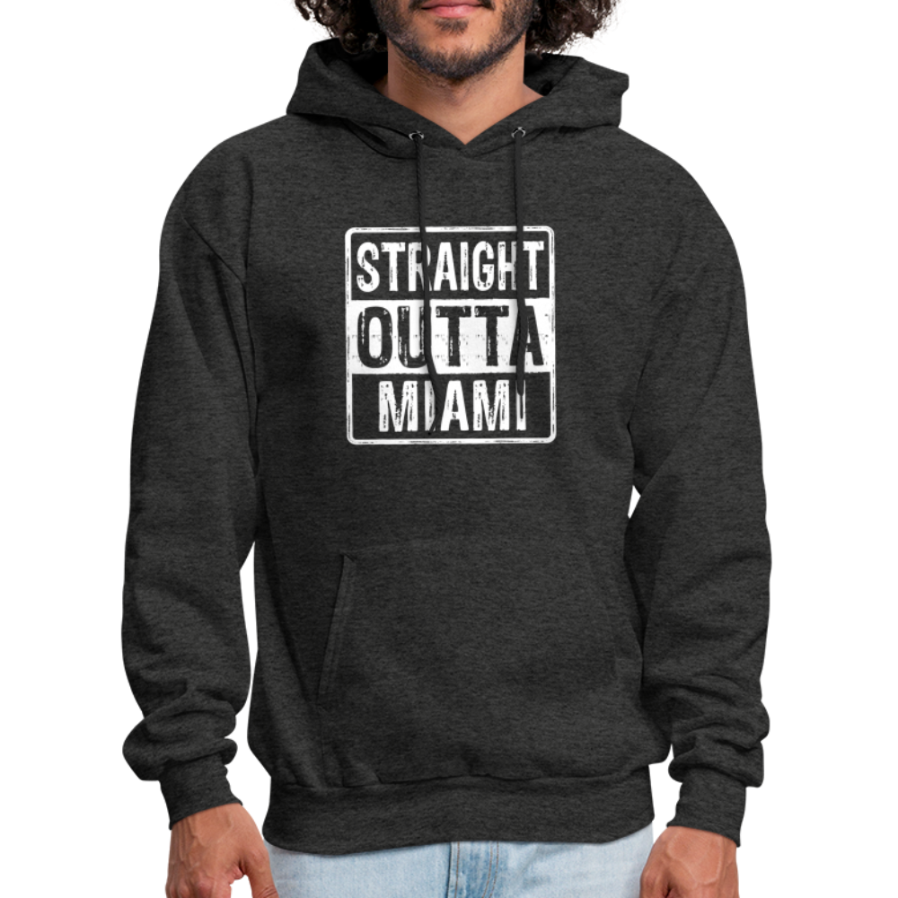 Straight Outta Miami Hoodie (Florida) - charcoal grey