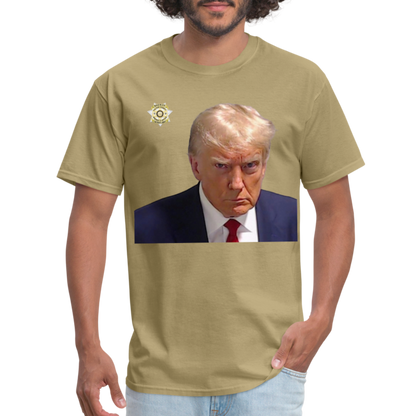 Trump Mugshot T-Shirt (Customizeable) - khaki