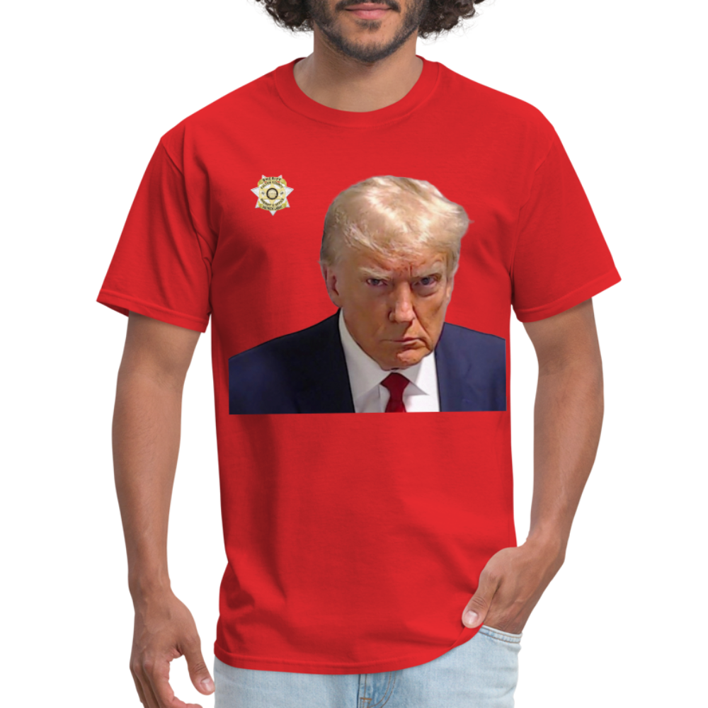 Trump Mugshot T-Shirt (Customizeable) - red