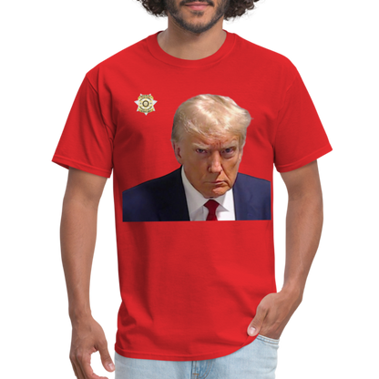 Trump Mugshot T-Shirt (Customizeable) - red