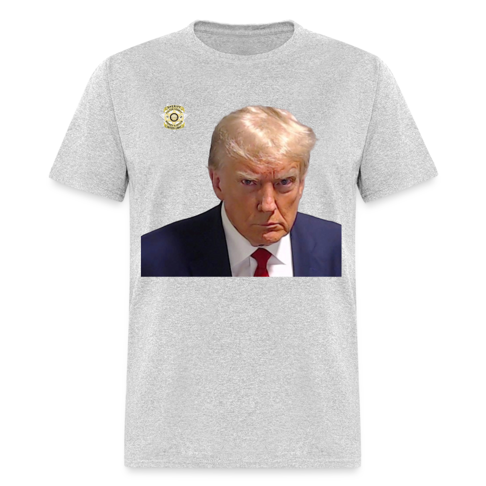 Trump Mugshot T-Shirt (Customizeable) - heather gray