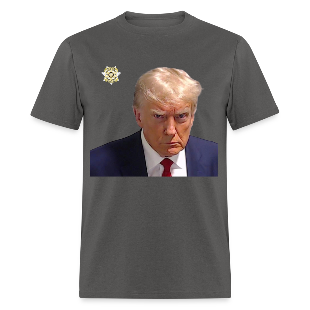 Trump Mugshot T-Shirt (Customizeable) - charcoal