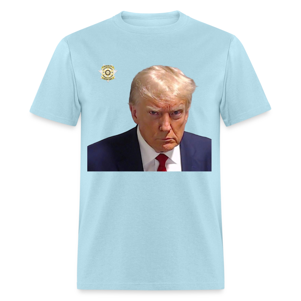 Trump Mugshot T-Shirt (Customizeable) - powder blue