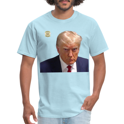 Trump Mugshot T-Shirt (Customizeable) - powder blue