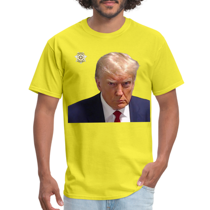 Trump Mugshot T-Shirt (Customizeable) - yellow