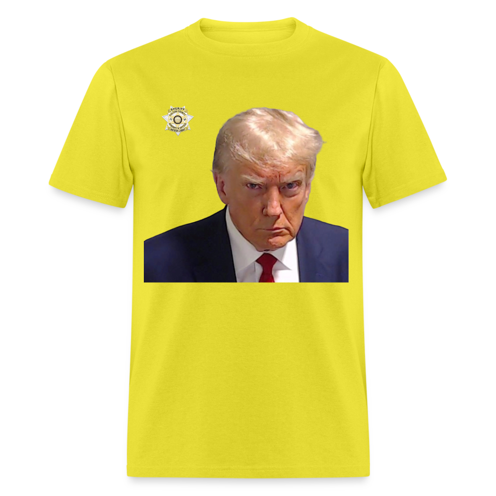 Trump Mugshot T-Shirt (Customizeable) - yellow